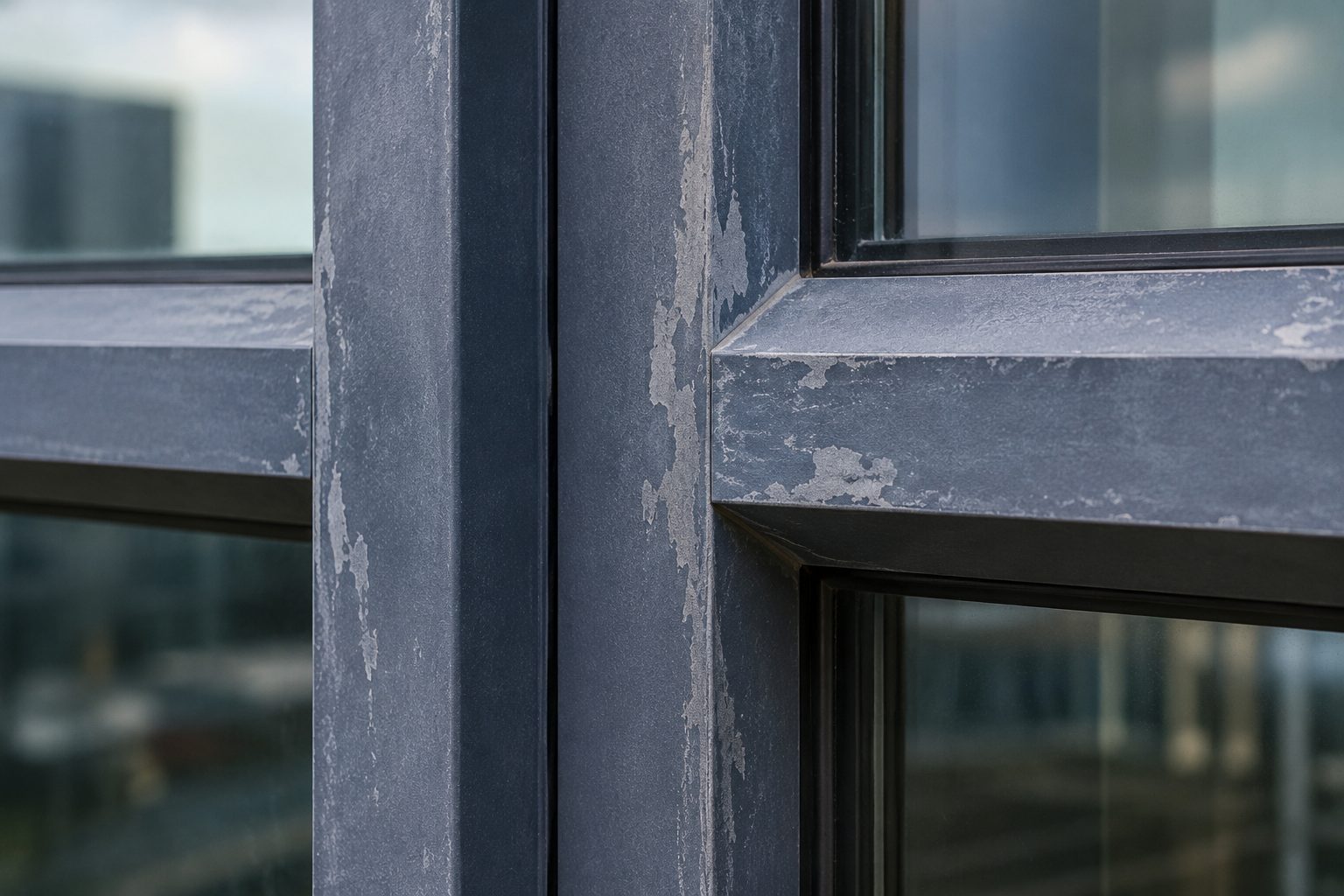 Degraded Curtain Wall Paint
